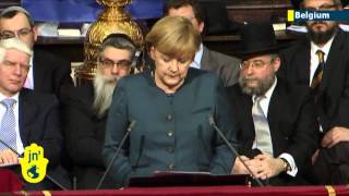 European Jewish leaders honour Angela Merkel German leader speaks of support for Israel [upl. by Oker]