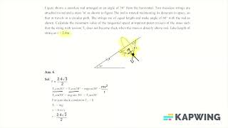 Figure shows a massless rod arranged at an angle of 30° from the horizontal Two massless strings ar [upl. by Millwater393]