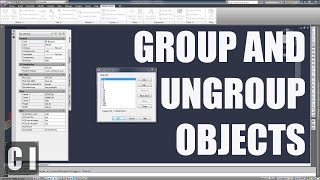 Autocad Tutorial How to Group and Ungroup objects  2min Tip Trick or Tutorial 1 [upl. by Vilma]