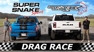 2021 RAM TRX vs 770HP Shelby F150 Super Snake Sport  DRAG amp ROLL RACE [upl. by Emsoc]