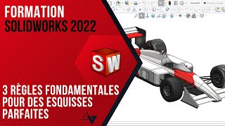 Tutoriel Solidworks  3 Règles fondamentales pour des esquisses parfaites et stables dans Solidworks [upl. by Enieledam]