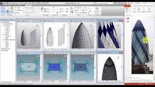 Gherkin Building London Revit [upl. by Brookhouse]