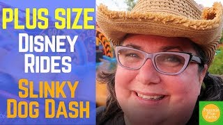 Slinky Dog Dash Coaster Review  Plus Size Disney Rides  2018 [upl. by Zehe]