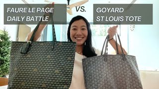 GOYARD ST LOUIS TOTE VS FAURE LE PAGE DAILY BATTLE [upl. by Siwel]