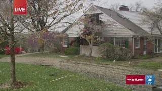 Severe weather rips roof off Prospect home slams it into neighboring house [upl. by Liebowitz]