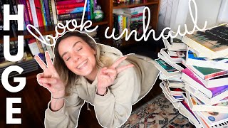 huge book unhaul  these books have got to go 👋🏻 what I am unhauling and why 📚 35 books [upl. by Mcnamee50]