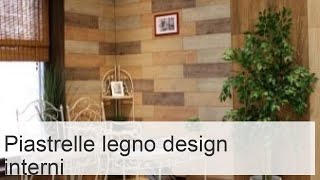 Piastrelle ceramiche in legno artigianato per pareti [upl. by Ecnarrat]