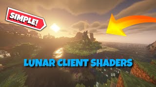 How to get SHADERS on LUNAR CLIENT  SUPER SIMPLE [upl. by Godred]