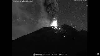 December 25 2019  Strombolian Eruption  Popocatepetl Volcano Mexico [upl. by Eimrots]