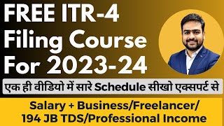 ITR 4 Filing Online 202324  194J amp 194 JB Income Tax Filing  ITR 4 Filing 202324  Nil ITR4 [upl. by Ialda]