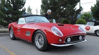 Ferrari 250 GT SWB California Spyder Engine Startup and Driving [upl. by Eilak]