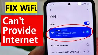 Fix Wifi Connected but No Internet on Mobile  Connected to Device Cant Provide Internet [upl. by Gilpin]