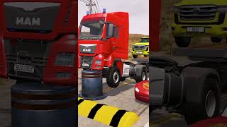 Flatbed Truck Mcqueen  Transportation with Truck  Pothole vs Car  BeamNGDrive 11 [upl. by Erdna]