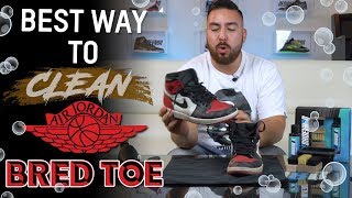 The Best Way to Clean Air Jordan 1 Bred Toe with Reshoevn8r [upl. by Airyt661]