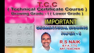 TCC GEOMENTRICAL DRAWING paper6RS NAIK [upl. by Kcam]