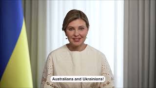 First Lady Olena Zelenska addresses the UkrainianAustralian community [upl. by Tsuda]