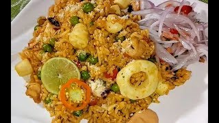 ARROZ CON MARISCOS  SABOR PERUANO [upl. by Leumel294]