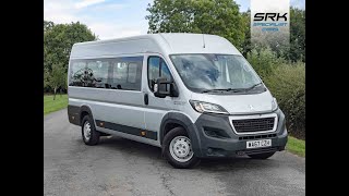 2017 Peugeot Boxer L4H2 MinibusLite lightweight 17 seater minibus available at wwwsrkcarscouk [upl. by Kyre]