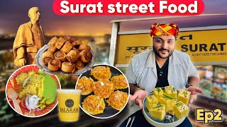 Most iconic Surat Gujarati Street Food tour  Shreeji Locho Jai Shankar Lassi Ganesh Aloopuri [upl. by Itnava]