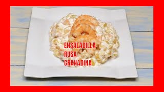 ENSALADILLA GRANADINA DE GAMBAS Y PATATAS CON LACTONESA [upl. by Enilemme]