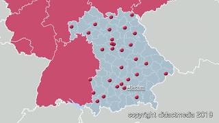 Bayern Bezirke Kreise und Städte – Regionen in Deutschland – Bayern [upl. by Neddy]