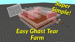 Easiest Automatic Ghast Tear Farm  Minecraft 117 Tutorial [upl. by Justino]