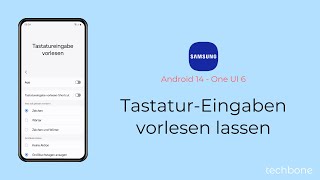 TastaturEingaben vorlesen lassen  Samsung Android 14  One UI 6 [upl. by Burney235]