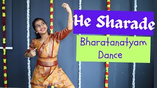 He Sharade  Bharatanatyam Dance  Kannada Dance  Easy dance steps  Anvi Shetty [upl. by Etnod]