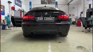 BMW E92 325i 30  Soundfile Straight Exhaust  335i Optik  RSN EXHAUST [upl. by Karyn]