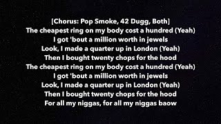 Pop Smoke  Bout A Million Lyrics ft 21 Savage 42 Dugg [upl. by Sokcin913]