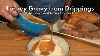 How to Make Gravy from Turkey Drippings  Thanksgiving Turkey Gravy  Turkey with Gravy  Easy Gravy [upl. by Yleoj]