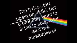 TimePink Floyd lyrics [upl. by Akirdna]