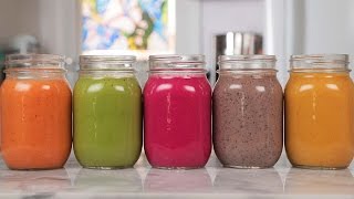 5 NEW Healthy Smoothie Recipes [upl. by Kynan433]