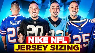 NIKE NFL JERSEY SIZING  WHAT SHOULD I GET  NIKE ELITE LIMITED GAME amp PLAYER LEGEND JERSEY [upl. by Annaj]