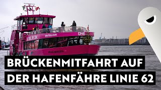 Hafenrundfahrt auf der Brücke der Linie 62 von den Landungsbrücken bis Finkenwerder [upl. by Nellad]