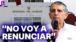 Ministro del Interior Víctor Torres responde a críticas quotRenunciar sería acto de cobardíaquot [upl. by Rushing]