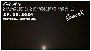 Starlink Satellite Train  Full set in 7 mins  SpaceX  Normal Speed  Stargazing [upl. by Julio]