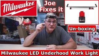 Milwaukee 212520 M12 LED Bare Underhood Work Light  Unboxing  Joe fixes it Channel 💡🛠️🚗 [upl. by Leibrag]