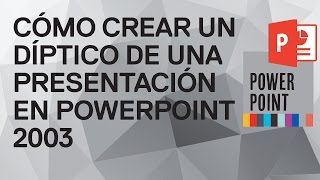 Cómo hacer un folleto o díptico de una presentación de PowerPoint 2003 Funcionarios Eficientes [upl. by Mann981]