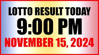 Lotto Result Today 9pm Draw November 15 2024 Swertres Ez2 Pcso [upl. by Zarah]