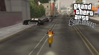 un PIZZERO escapando de la POLICÍA en GTA San Andreas [upl. by Vipul194]