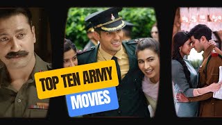 10 BEST INDIAN ARMY FILMS  Filmy Billa [upl. by Ellon]