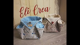 🌷🌿cestino con tasche FACILISSIMO  TUTORIAL PASSO PASSO [upl. by Shult882]