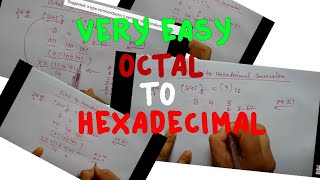 octal to hexadecimal  very easy [upl. by Stevana]