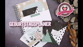 Kreativset  quotGeburtstagsplaner mit Kartenquot von Stampin Up [upl. by Arutnev]