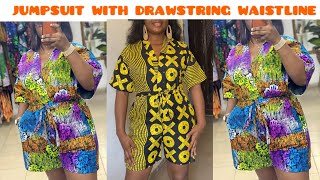 How to Cut and Sew a Playsuit ShortJumpsuit With Drawstring Waistline [upl. by Yslek725]