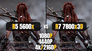 AMD Ryzen 5 5600x vs Ryzen 7 7800x3D  1080p 1440p 4K  Ultimate Comparison  4070 Ti Super [upl. by Akehsal474]