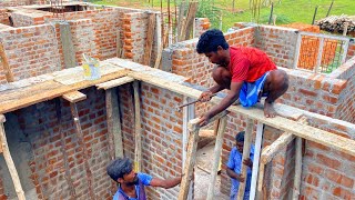 Lintel Formwork TechniquesReinforcement Slab and Sunshade for HouseLintel Centring Work [upl. by Gothart659]