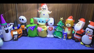 Mini Inflatables Halloween and Christmas 2 oogie boogies [upl. by Illona]