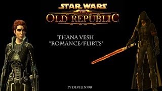 Star Wars The Old Republic Thana Vesh flirtsromance Light side [upl. by Hannasus]